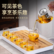 新款加厚耐热玻璃泡茶壶不锈钢过滤家用煮茶喝茶壶烧水壶茶具套装