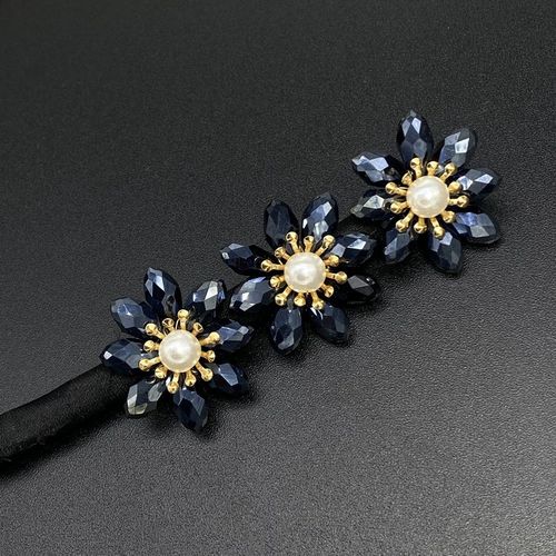 Magic Peach Blossom Plate Hairpin, Elegant and Refined, Rear Head Decor, Exquisite Lazy Fairy Crystal Hair Ring Accessory