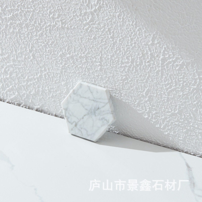 카라 화이트 육각형 10*10cm