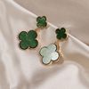 Fashionable earrings, simple and elegant design, four-leaf clover