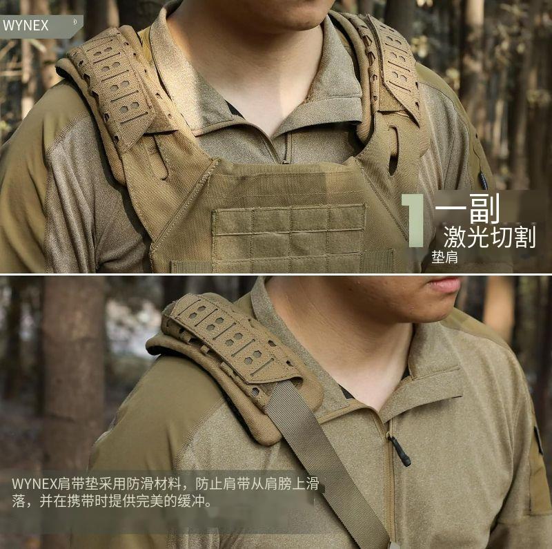Nuevos productos al aire libre almohadilla táctica ventilada chaleco táctico amortiguador antideslizante almohadilla de corte láser mochila amortiguador almohadilla de correa de hombro