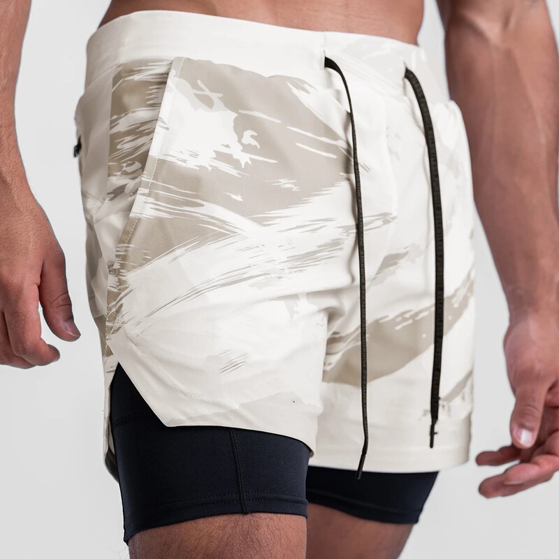 Foreign Trade New Model 2021 Summer Trendy Sports Shorts Outdoor Running and Cycling Breathable Double-Layer Shorts for Men
