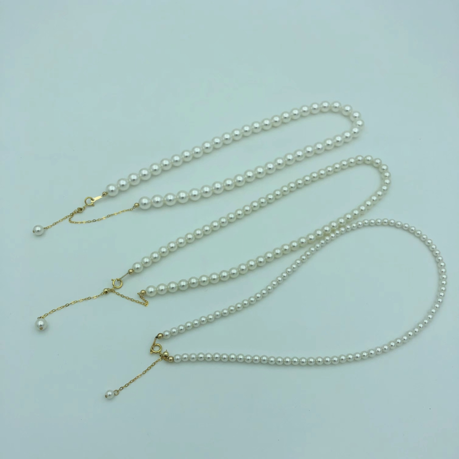 925 sterling silver, Copper Chain Material 925 Sterling Silver Freshwater Pearl Copper Beaded Geometric Necklace