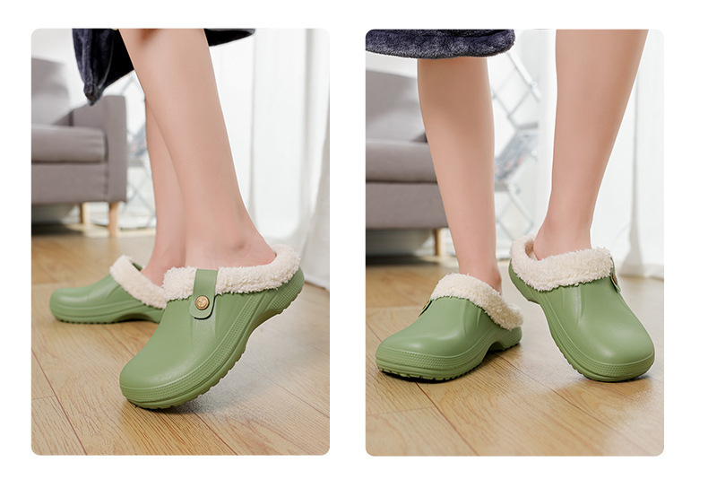 Unisex Streetwear Solid Color Round Toe Cotton Slippers display picture 2