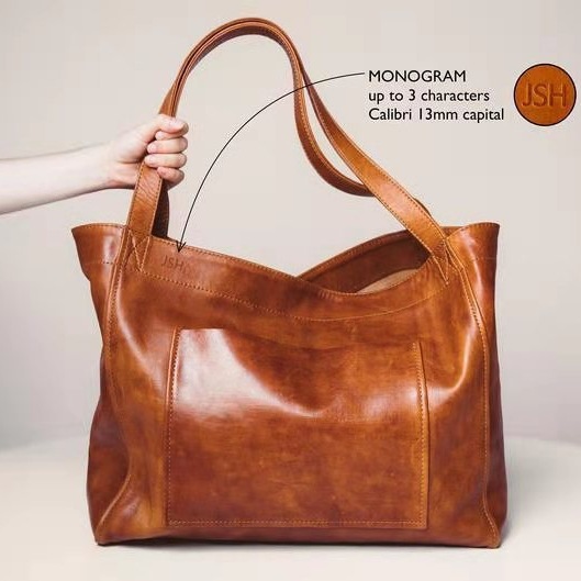 Women's Large Bag With Pocket Soft Leather Single Shoulder Retro Oil Wax Leather