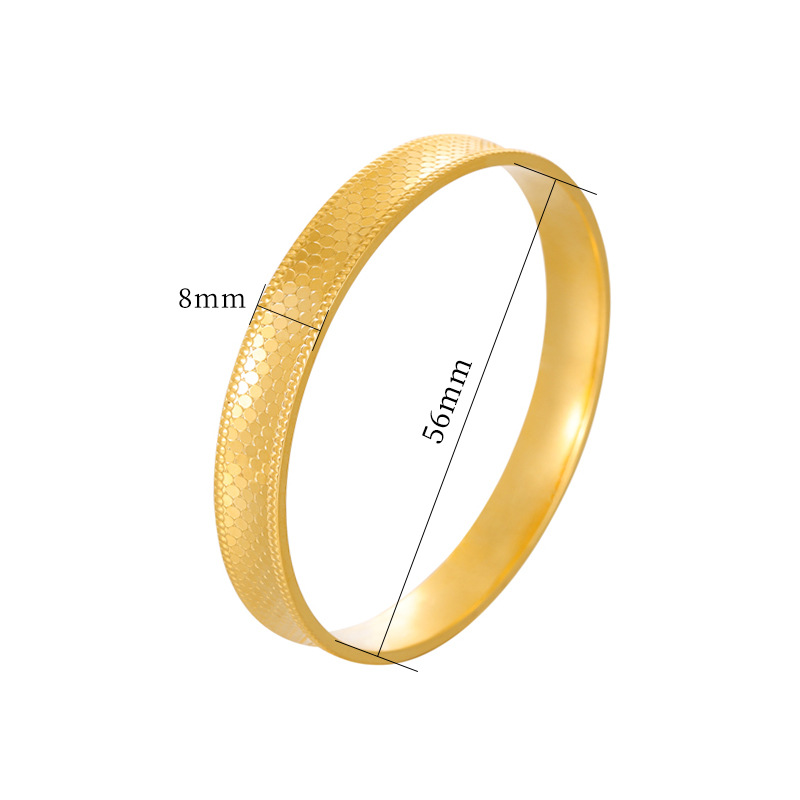 Pulsera de oro de arena brillante dragón de oro escala Polka Dot patrón hombres y mujeres multi-especificación estilo antiguo patrimonio artesanía pulsera de estilo nacional fábrica al por mayor