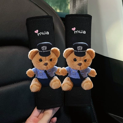 traffic police bear plush doll: Seat belt shoulder pad