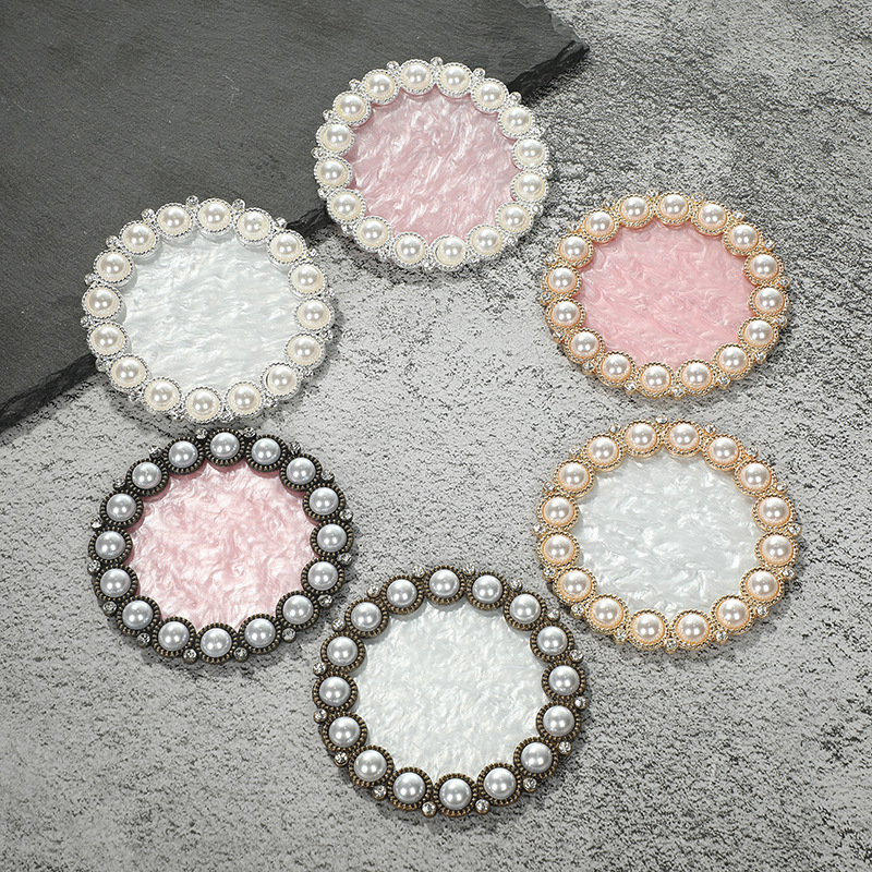 New Pearl Border Round Nail Art Painted DIY Color Disc Wear Nail Art Photo Display Prop Bracket