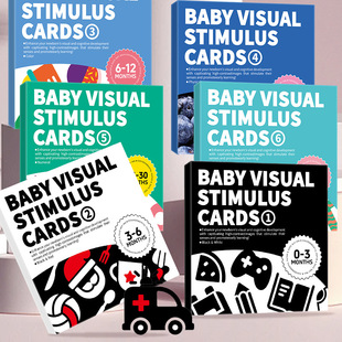 Cross-Border Kidsren's Logical Thinking Visual Training Large Black and White Colorful Cognitive Card Baby 3+ Educational Early Education Toys