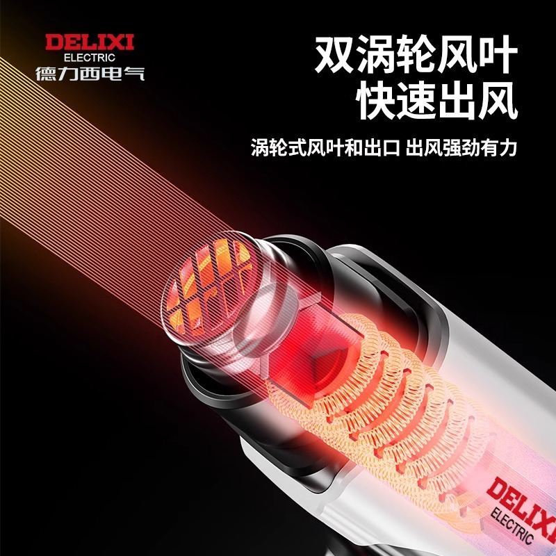 Строительный фен Delixi Electric двухступенчатый, набор 2 шт