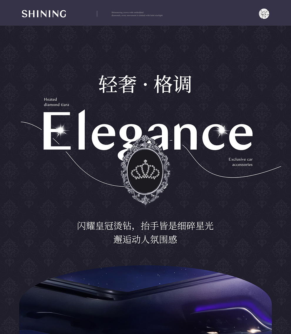2026 New Fashion Full-Diamond Car Steering Wheel Cover for Women, All-Season Universal, Sparkling Diamond Anti-Slip D-Type Steering Wheel Cover