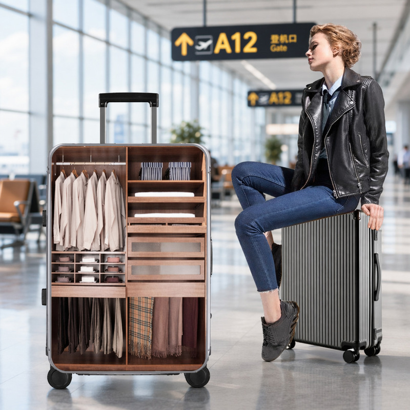 High-End Aluminum Frame Expandable Travel Suitcase with Tsa Lock, 24-Inch Universal Wheel Luggage Case from the Source Factory High-End Aluminum Frame Expandable Travel Suitcase with Tsa Lock, 24-Inch Universal Wheel Luggage Case from the Source Factory