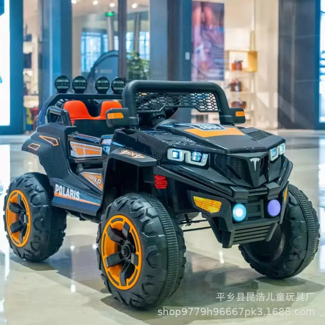 儿童越野电动汽车四轮带遥控宝宝玩具车可坐双人双座电瓶车