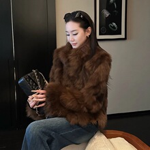 “韩女云朵马甲”毛皮草外套女年轻款百搭新款秋冬狐狸毛马夹