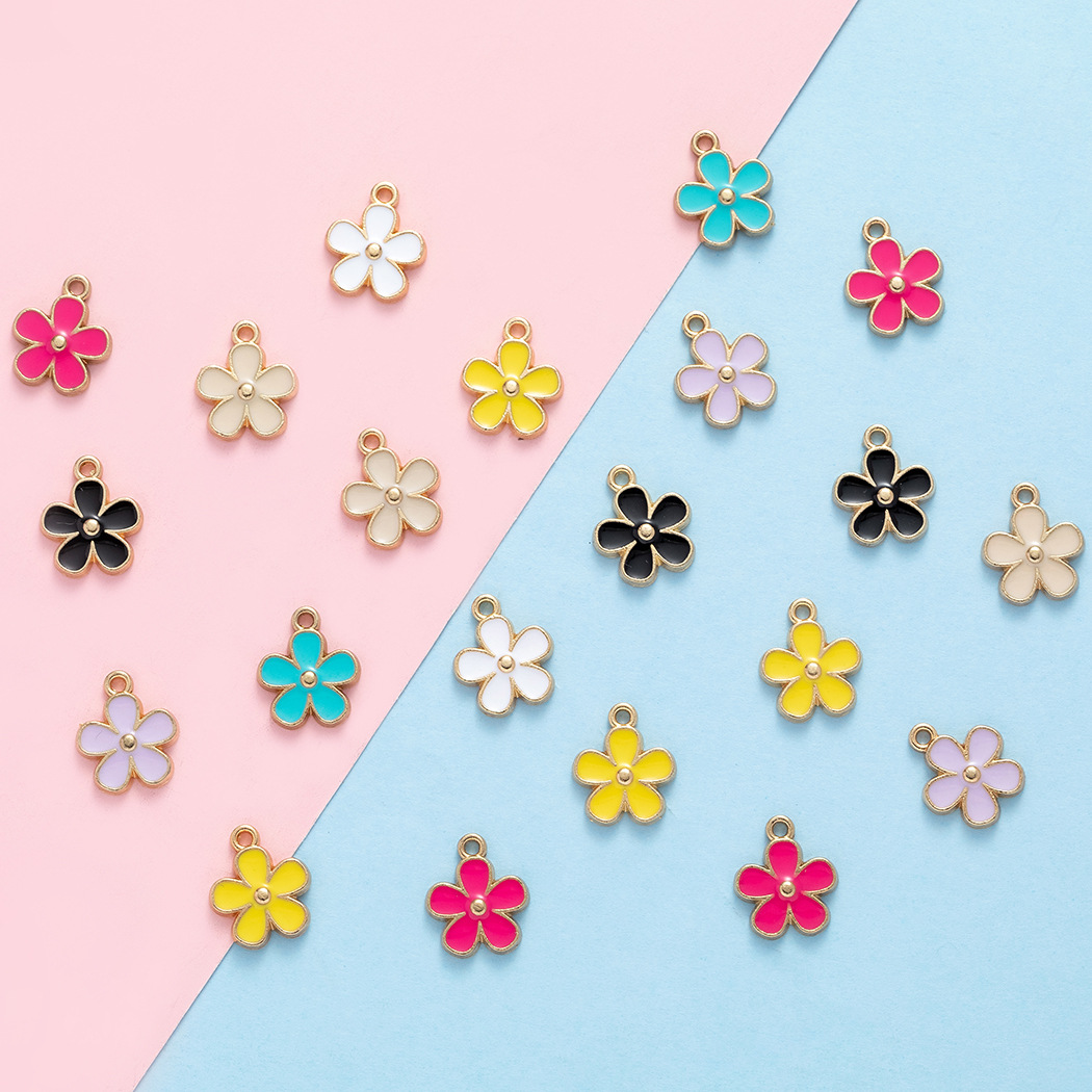 10 PCS/Package 13 * 16mm Alloy Flower Polished Pendant display picture 1