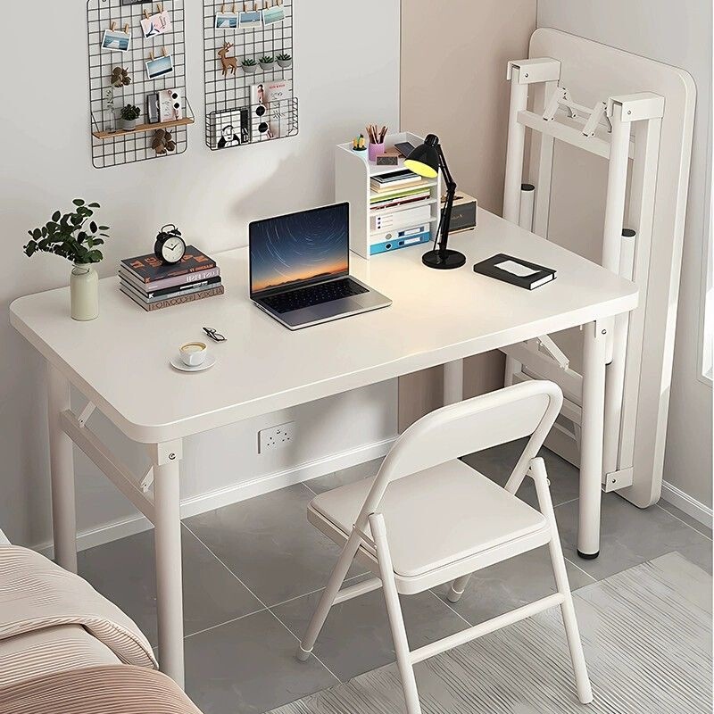 Simple computer desk and chair set, foldable desk for home use, student study writing desk, bedroom desk for girls, office desk Simple computer desk and chair set, foldable desk for home use, student study writing desk, bedroom desk for girls, office desk