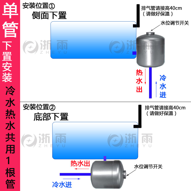 Calentador de agua solar válvula de alimentación automática controlador de nivel de agua válvula de control de agua válvula de control de entrada de agua accesorios de interruptor