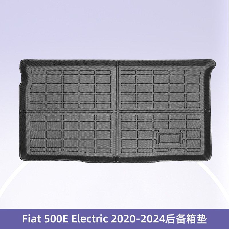 Europa para Fiat 500E 2020 - 2024 eléctrico 3D todo el tiempo material TPE almohadilla de pie de automóvil