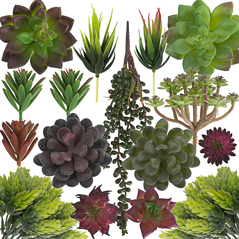 Artificial suculenta 16 traje de Planta artificial micro paisaje retro bonsai planta decoraciones adornos