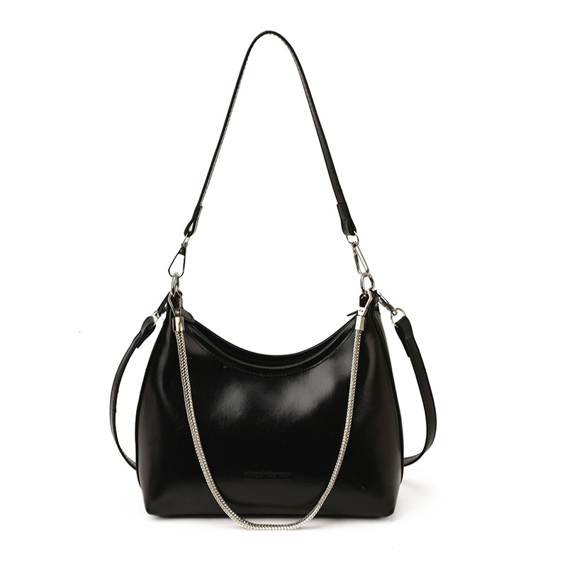 Bolso de brazo de cadena extranjera transfronteriza de invierno de mujeres 2025 nueva textura de moda bolso de hombro bolso de cara brillante