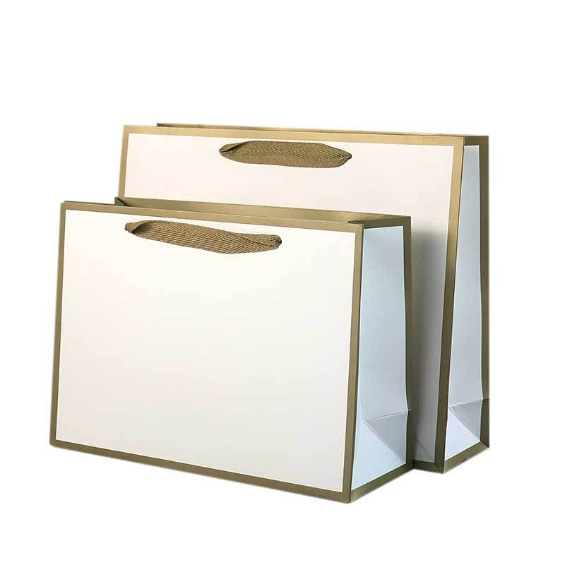 Bolsa de regalo cuidado de la piel tienda de ropa bolsa portátil bolsa de papel cartón blanco bolso cosmético logo bolsa de regalo creativo