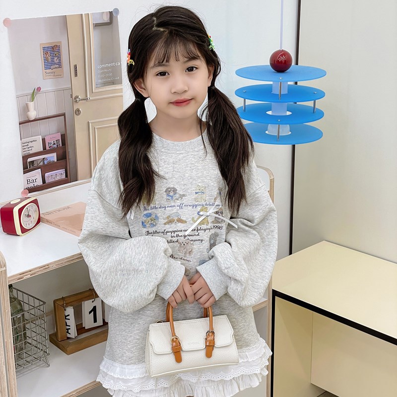 2025 nuevo bolso para niños de comercio exterior, bolso de niña popular de moda coreana, bolso de mensajero para bebé de color sólido de estilo extranjero