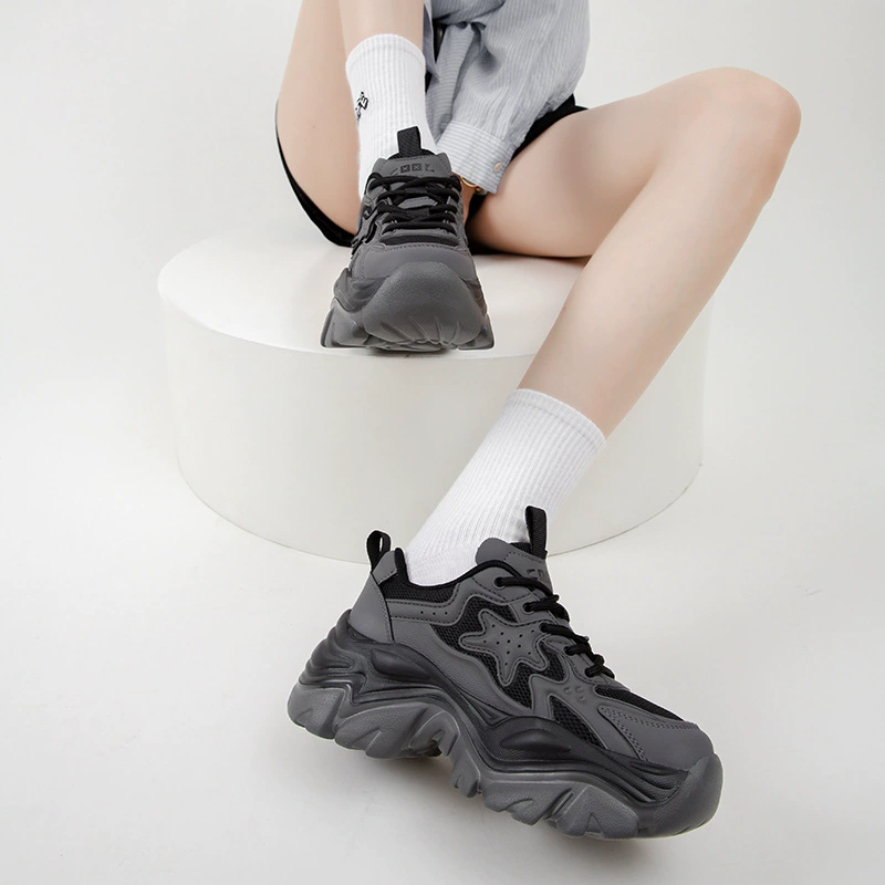 Sports shoes, breathable universal footwear for leisure platform, Korean style