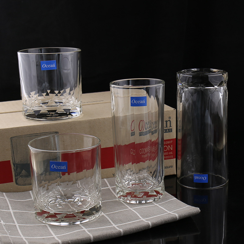 Nuevo Thai Ouxin Crystal Glass Diamond Cup Vaso Whisky Taza gruesa Bebida de hotel Cerveza Envío gratis