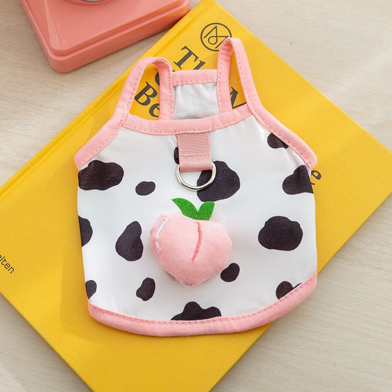 Nueva primavera y verano cachorro lindo pequeño animal mochila chaleco mochila ropa de dos patas gato lindo ropa para mascotas