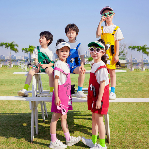 Kindergarten uniform summer college British style short-sleeved summer graduation photo children's class uniform primary school uniform summer clothing