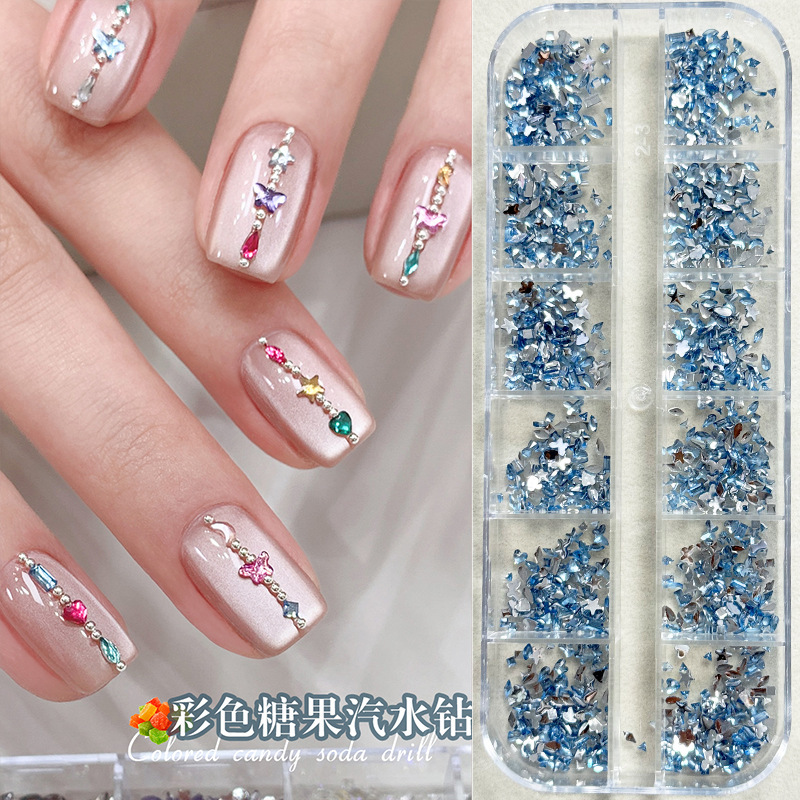 Joyas de manicura mezcladas en línea explosión de resina plana taladro especial mini taladro de manicura acrílico accesorios