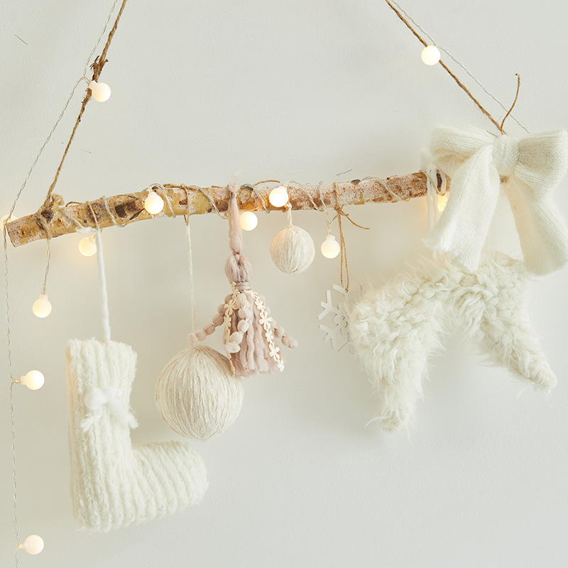 Buscando madera nueva decoración navideña doméstica lámpara de pared navideña tiendas de ventana colgante creativo atmósfera diseño props