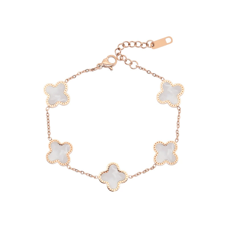 Ювелирное изделие Fashion Four-Leaf Clover браслет, из нержавеющей стали и варианты 18K, разнообразие цветов, не тускнеют