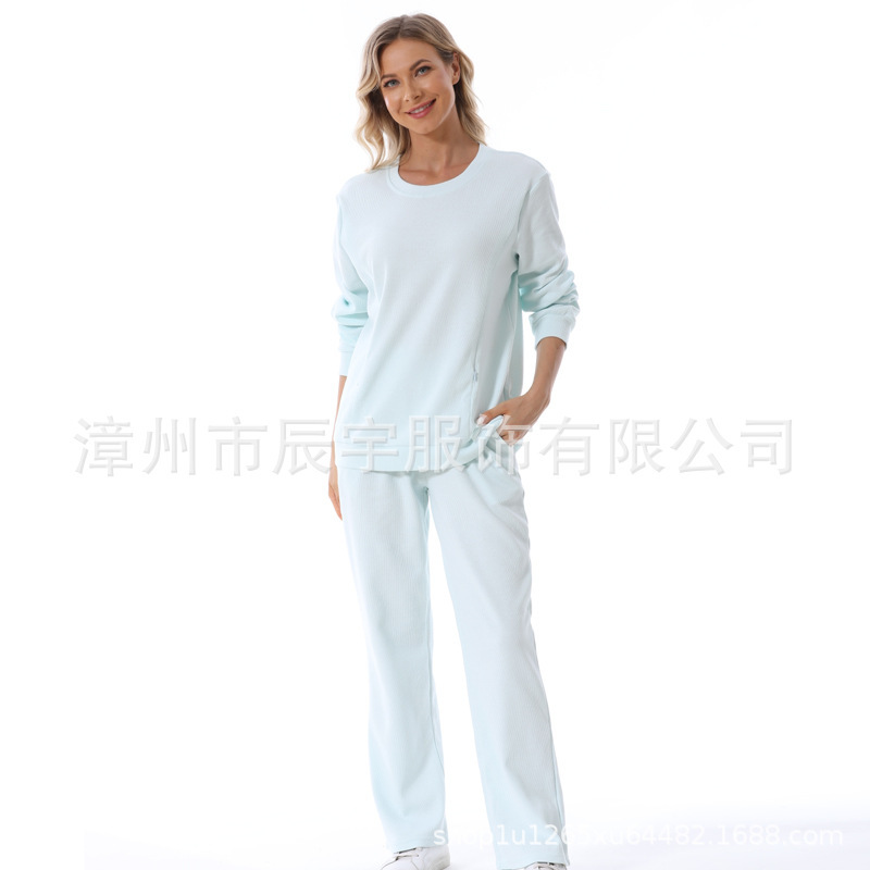 妊婦ファッション春秋服セットは2025気質の衛衣を着ています。|undefined