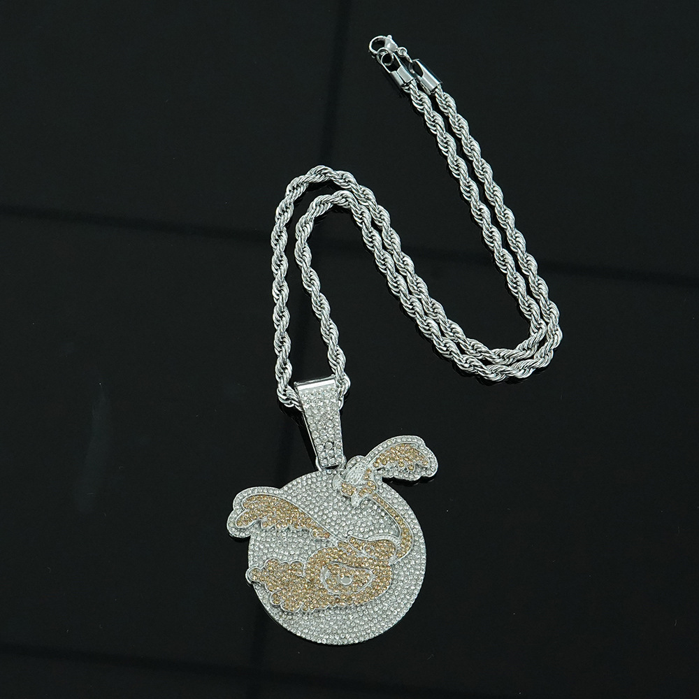 Plata con cadena de giro de 5mm (22inch)