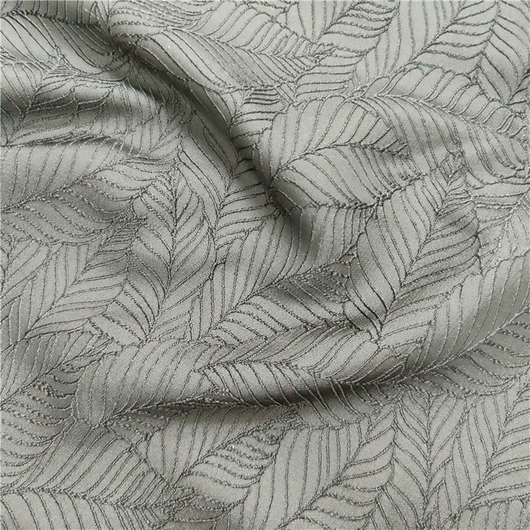 T80#色织浮雕暗纹满幅叶子花 男女西装外套礼服DIY手作箱包鞋材布