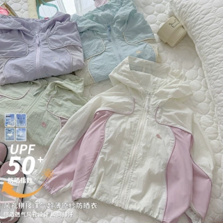 谢金毛2026夏季儿童防晒衣UPF50+原纱超薄风孔拼接透气排汗外套