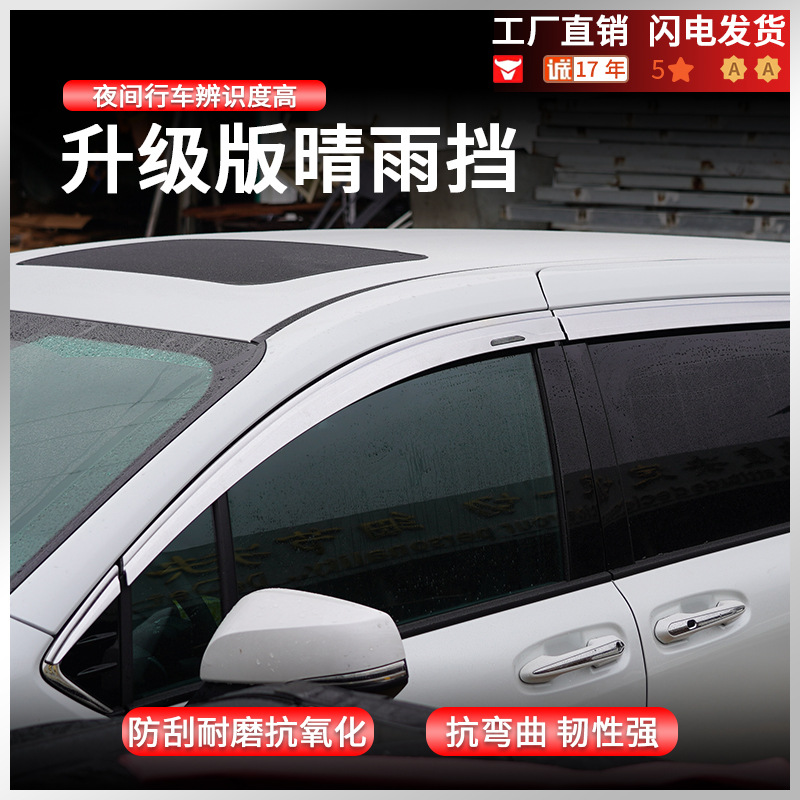 Tenxinrui aplicable a la modificación Saina con lente streamer bloque de piedra arena Sena ventana lluvia ceja protector de la lluvia suministros del coche