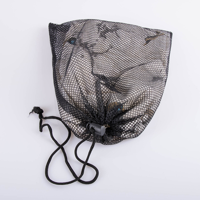 定制六面网布袋水洗束口网袋便携收纳抽绳涤纶网布包装袋速干