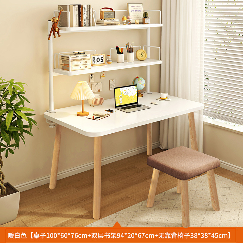 家庭用デスクシンプルコンピュータデスク簡易本棚部屋テーブルと椅子のレンタル部屋北欧のレンタルデスク|undefined