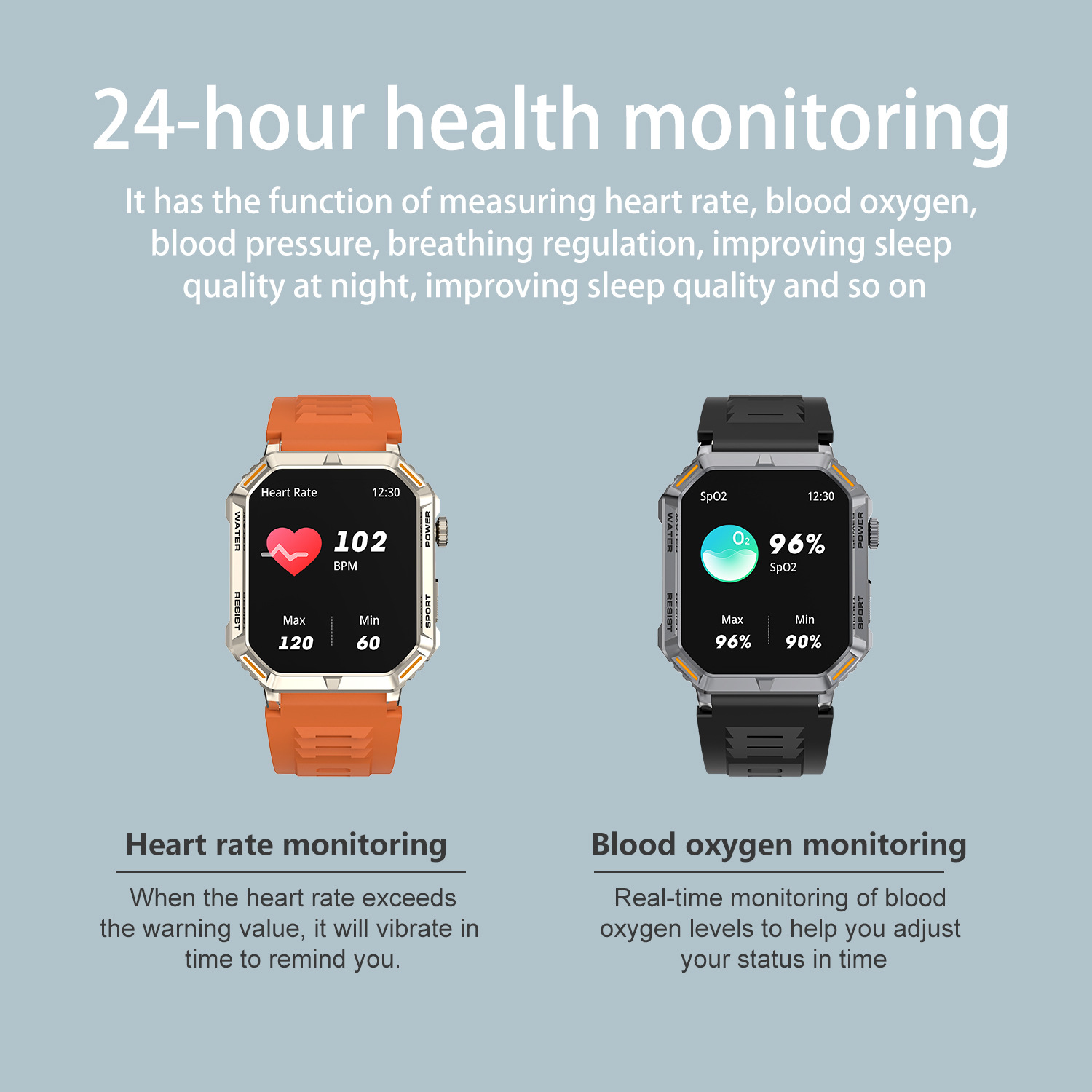 G106 Smartwatch 1,96 Zoll Outdoor Tri-Wind Motion Bluetooth_voghion.com