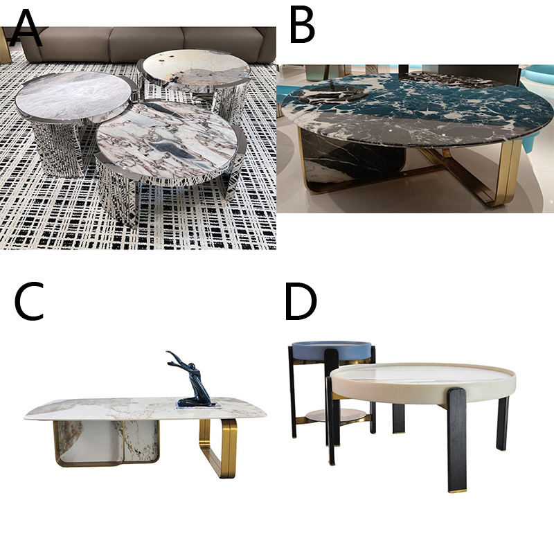 潘多拉岩板茶几轻奢意式现代简约小户型高级设计师客厅长方形茶几