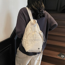 双肩包女2025新款多用单肩斜挎胸包时尚休闲大容量轻便运动小背包