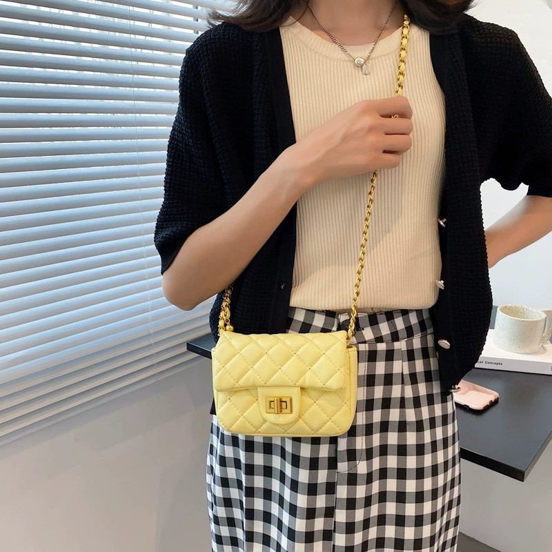 (Cross-border trading), small shoulder bag with diamond pattern, Chanel style, chain bag