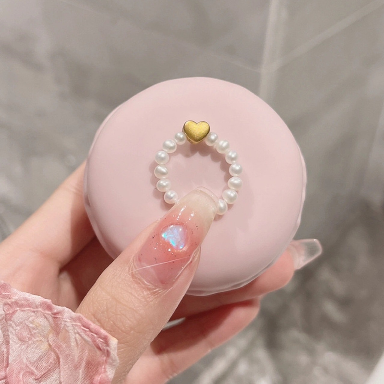 Escape Princess Love Pearl Ring Women's 2025 New Gold Color Ring Niche Design High-grade Sense for Girlfriend