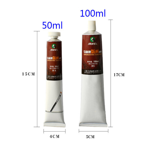 Marley brand printmaking ink 100ml oil pigment multi-color 50ml aluminum tube woodblock printmaking tool 705 ink