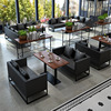 Cafe tables and chairs combination music bar Restaurant Retro Industry cassette sofa Dining room sofa