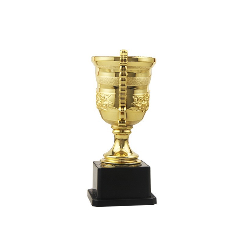 2024 nuevo trofeo infantil de plástico mini trofeo apretón de manos sin tapa rosa taza de plástico galvanizado en stock