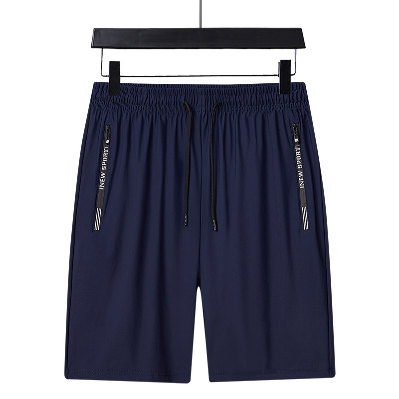 Plus-Size Elastic Ice Silk Shorts for Men, Summer Thin Quick-Dry Oversized Loose Pants, Plus-Size Sports Five-Point Shorts