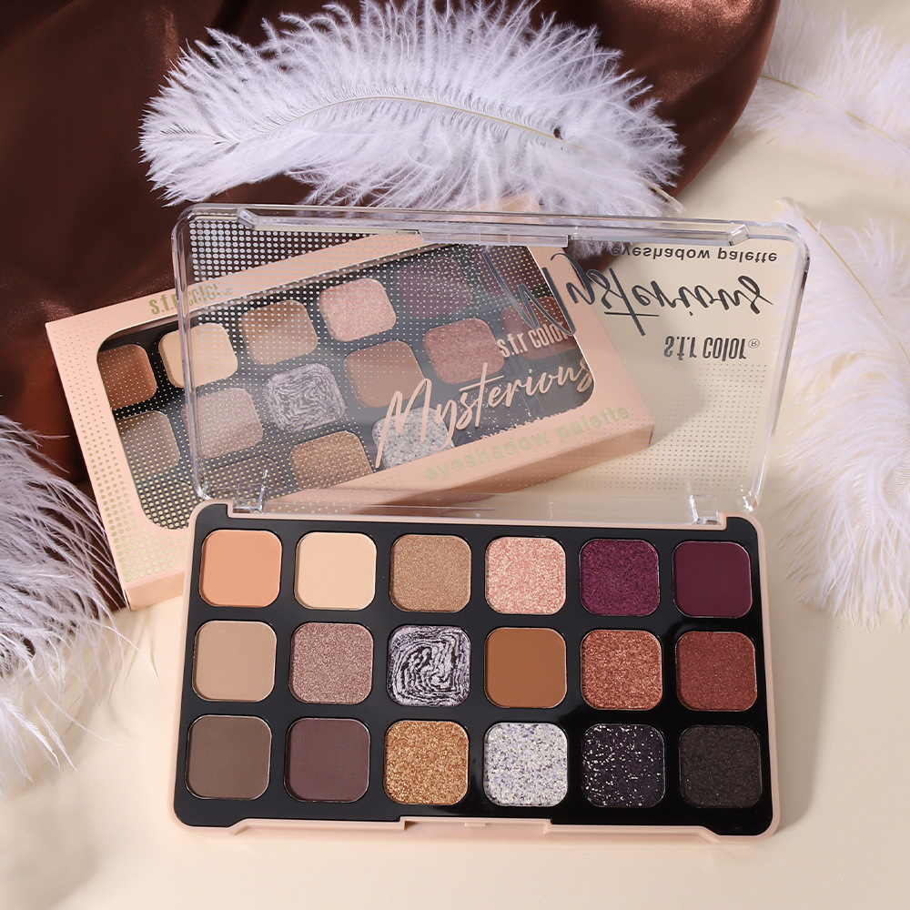 Nuevos productos transfronterizos pueden personalizar el servicio mate perlado de baja saturación pura 18 color de sombra de ojos maquillaje al por mayor image 3